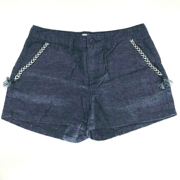 Old Navy Girls Shorts Braided Pockets Casual Spring Summer Blue Sz 12 - Picture 2 of 7